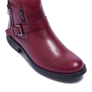 Carl Scarpa Sumaya Bordo Leather Ankle Boots